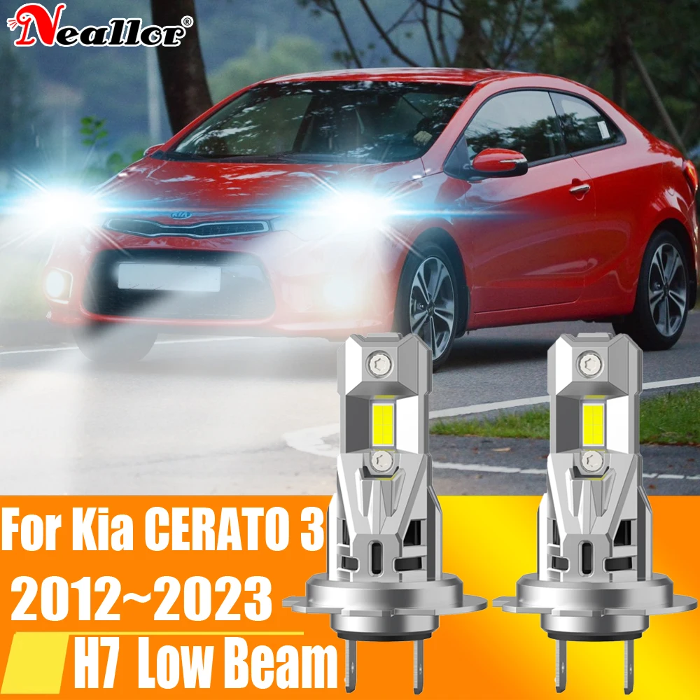 2x High Power H7 Led Headlight Canbus No Error H18 Car Bulb 6000K White Light Moto Diode Lamp 12v 55w For Kia CERATO 3 2012~2023