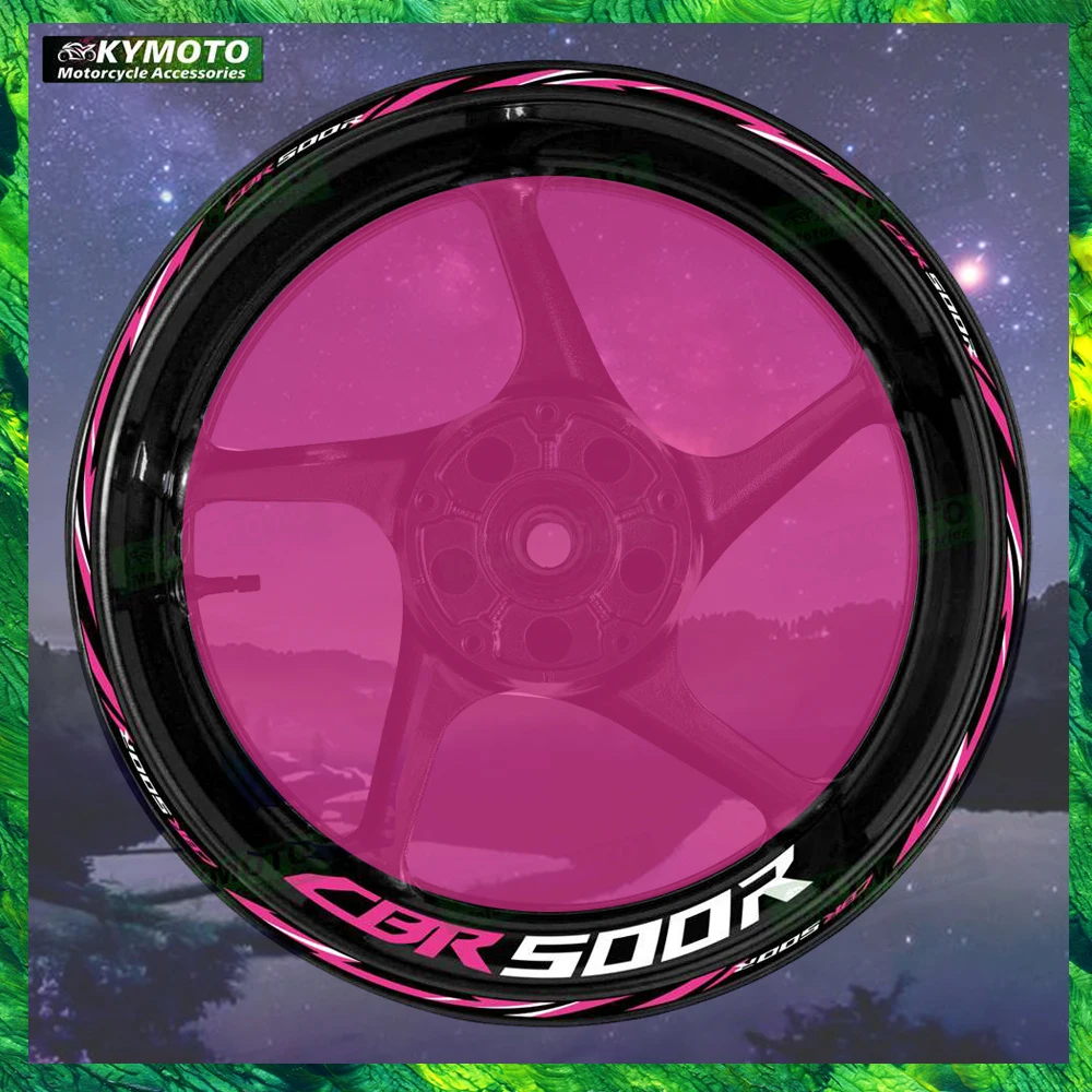 

For Honda CBR500R CBR 500R reflective motorcycle front and rear wheels 17 inch stickers hub stripes fairing accessories decals