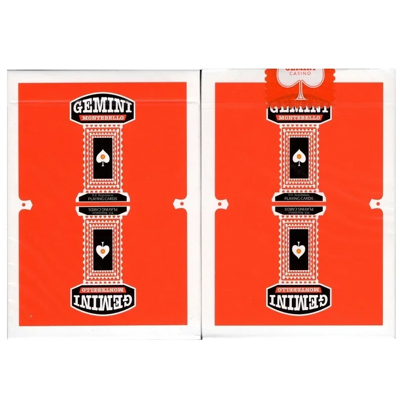 Gemini Casino Orange Playing Cards Deck Collectible Poker Entertainment