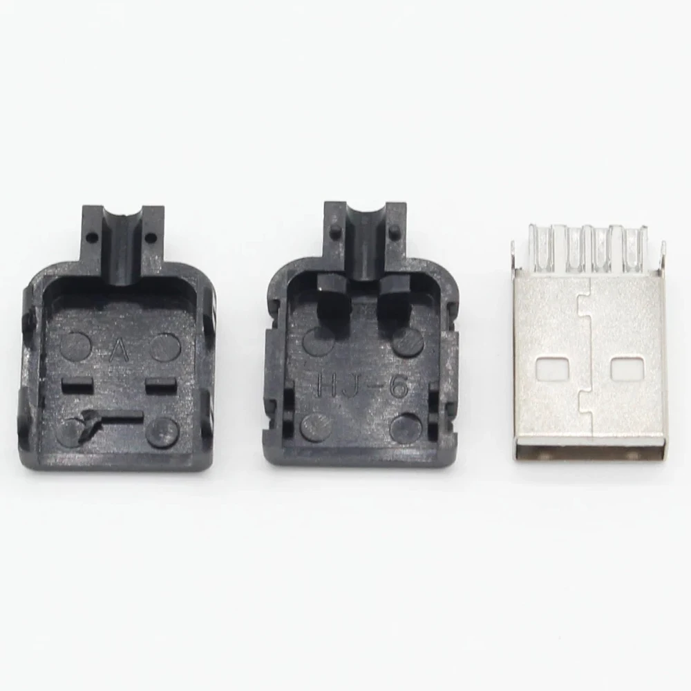 

Data Connection Plastic Shell Black 4 Pin DIY USB Male USB USB 2.0 Connector USB Adapter USB Socket