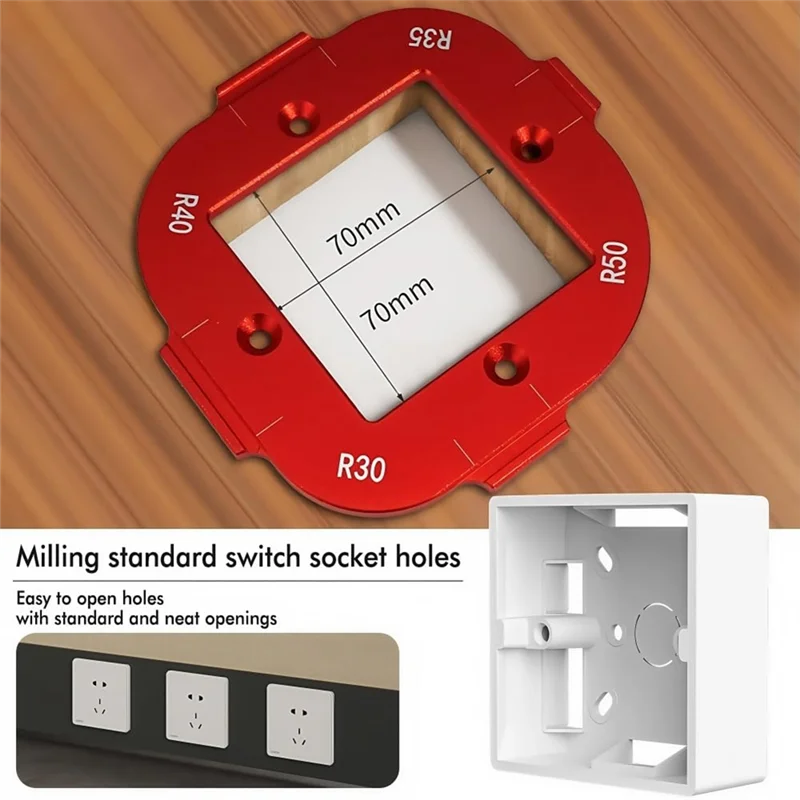 【HAPPYH】رقصات ركن التوجيه، قالب نصف قطر زاوية جهاز التوجيه من سبائك الألومنيوم، قطعتان لأعمال النجارة، قوالب توجيه تهزهز نصف القطر #6