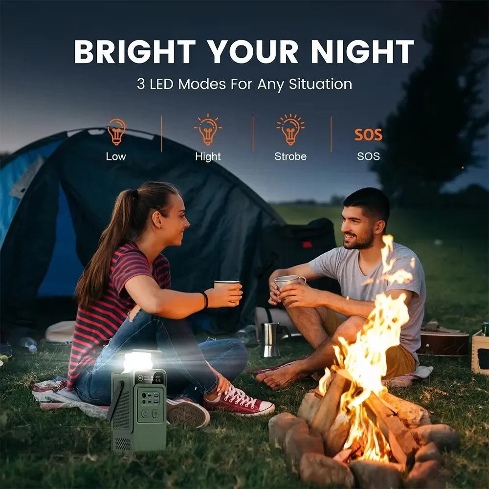 60000mAh 200W 192Wh محطة طاقة التخييم قوة البنك LiFePo4 شاحن محمول بطارية مولد الطاقة الشمسية في الهواء الطلق USB ميناء العرض