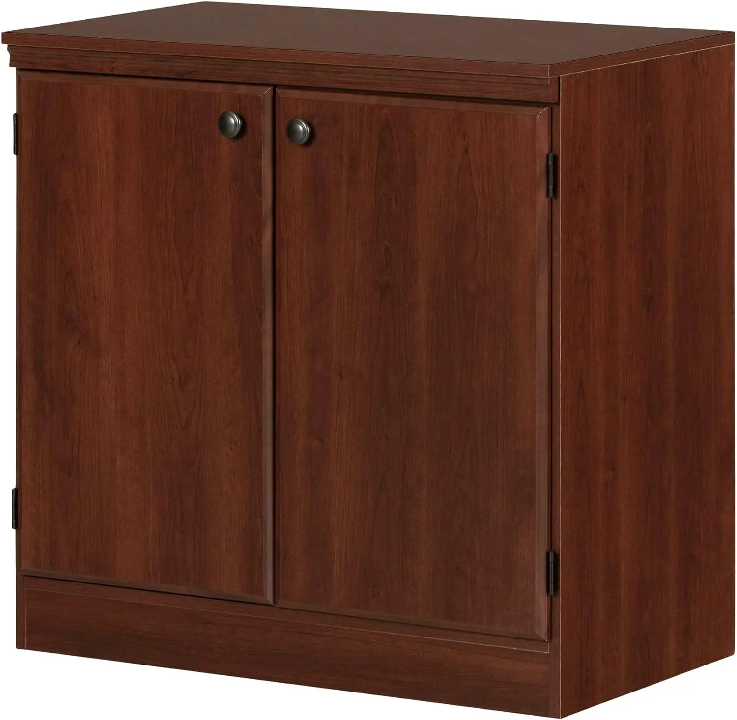 

South Shore Morgan Small 2-Door Storage Cabinet, 19.38"D x 32.88"W x 32.38"H, Royal Cherry