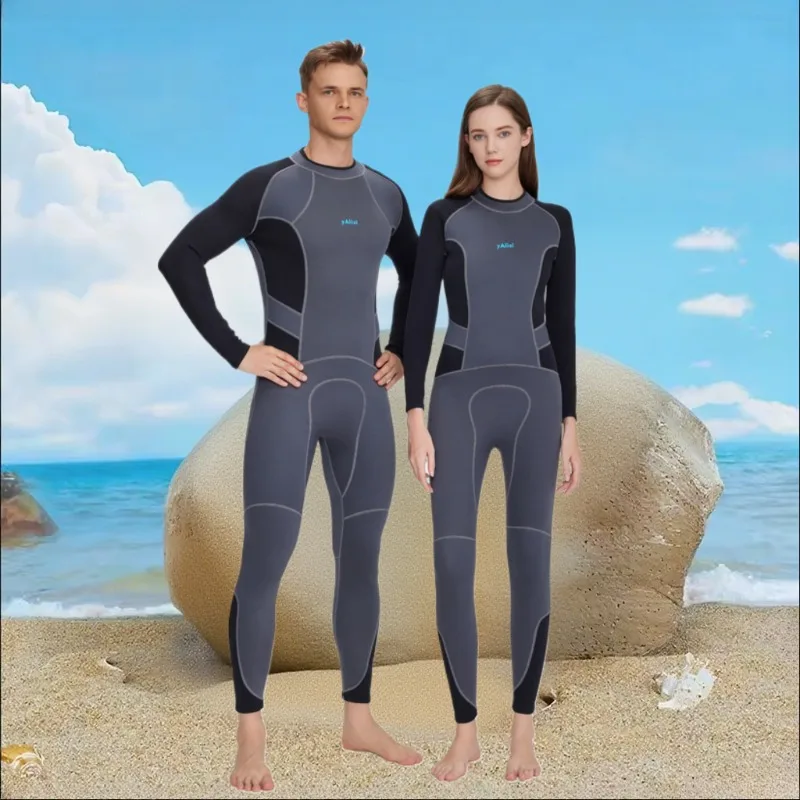 

New Style 3mm Neoprene Wetsuit - Men's Women's One Piece Set Long-Sleeve Diving Suit for Swimming, Warmth, Surfing Snorkeling