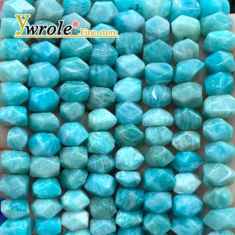 

Gem Rough Processed Rondelle Amazonite Natural Stone Loose Space Beads for Jewelry Making Diy Bracelets Charms Accessories