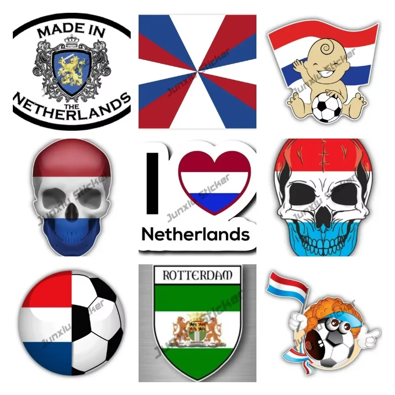

Love Netherlands Flag Decal Sticker Home Pride Travel sticker for Car Truck Van Bumper Window Laptop Cup Wall Decor Accessories