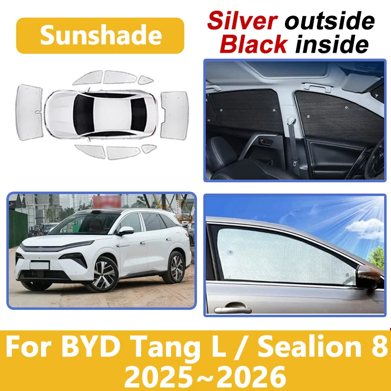 

Для BYD Sealion 8 Tang L 2025 2026 Автомобильная штора Лобовое стекло Солнцезащитный козырек УФ-защита Рефлектор Теплоизоляционные инструменты Автомобильные аксессуары