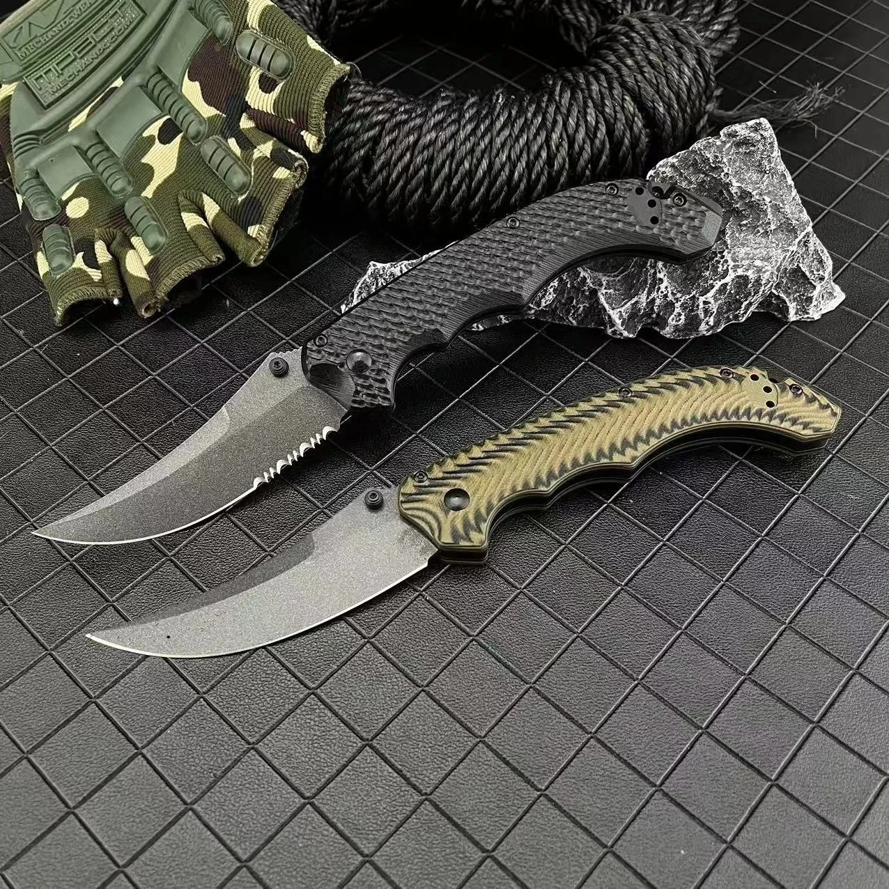 

EDC Tactical Outdoor Flipper Folding Knife Wilderness Survival Camping Hunting Self Defense Pocket Knife G10 Handle Rescue Tools