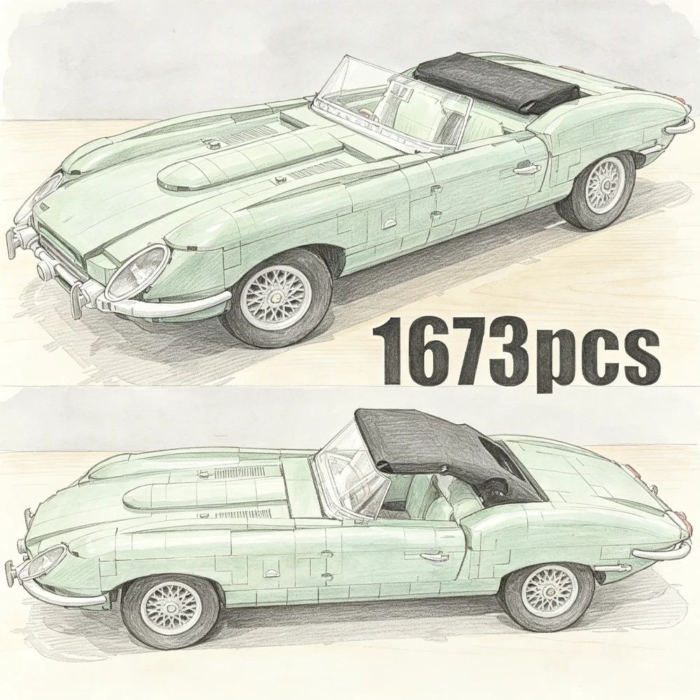 new-1673pcs-classic-convertible-sports-car-vintage-british-roadster-display-model-building-blocks-bricks-christma-adult-toy-gift