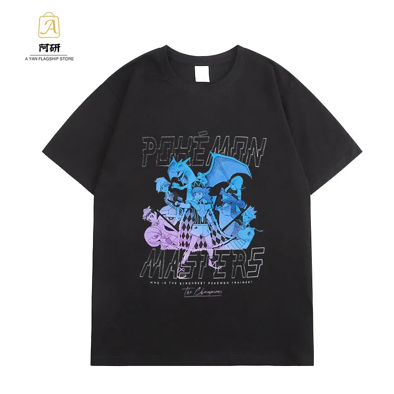 camiseta-estampada-de-manga-curta-pok-E-mon-master-ex-roupas-pok-E-mon-ash-pikachu-vestuario-familiar-para-pais-e-filhos-camiseta-infantil