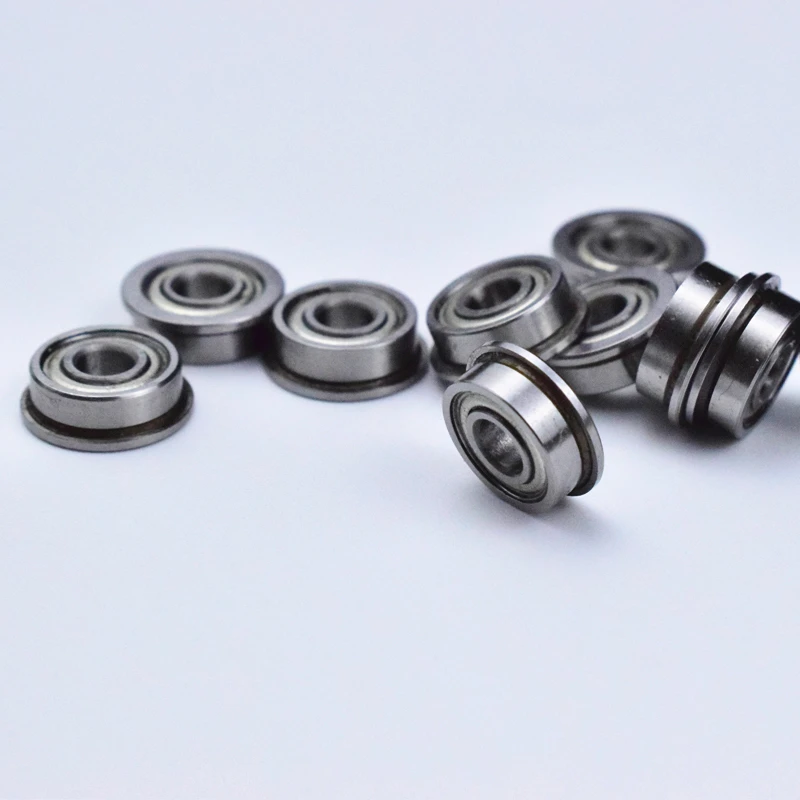 MF83ZZ Flange Bearing 10pcs 3*8(9.2)*3(mm) chrome steel Metal Sealed High speed Mechanical equipment parts