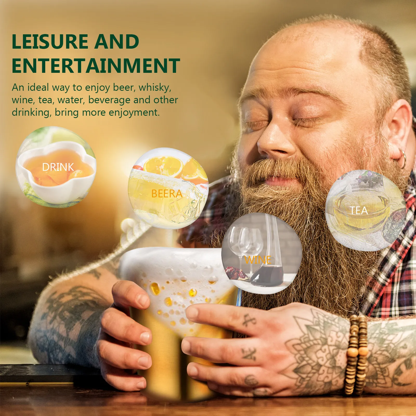 

Whisky Cup Stainless Steel Double Wall Insulated Mug for Beer Wine Water Indoor Outdoor Dining Party Home Decor Tumbler