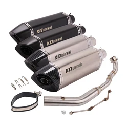 Motorcycle Exhaust System For Kymco Xciting 400 All Years Front Middle Link Pipe Slip on Exhaust Muffler Escape Stainless Steel