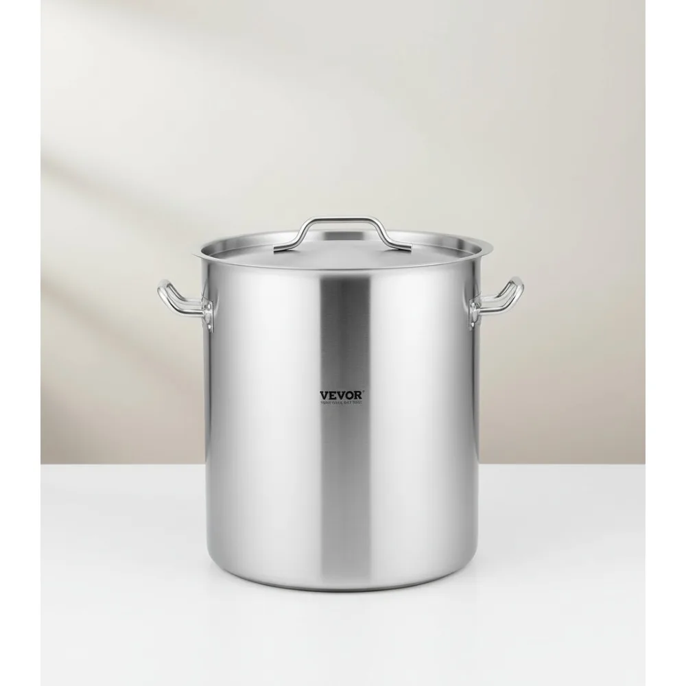 

Кастрюля из нержавеющей стали емкостью 42 литра с ситечком и крышкой — сверхмощная коммерческая посуда для крупных групп и мероприятий