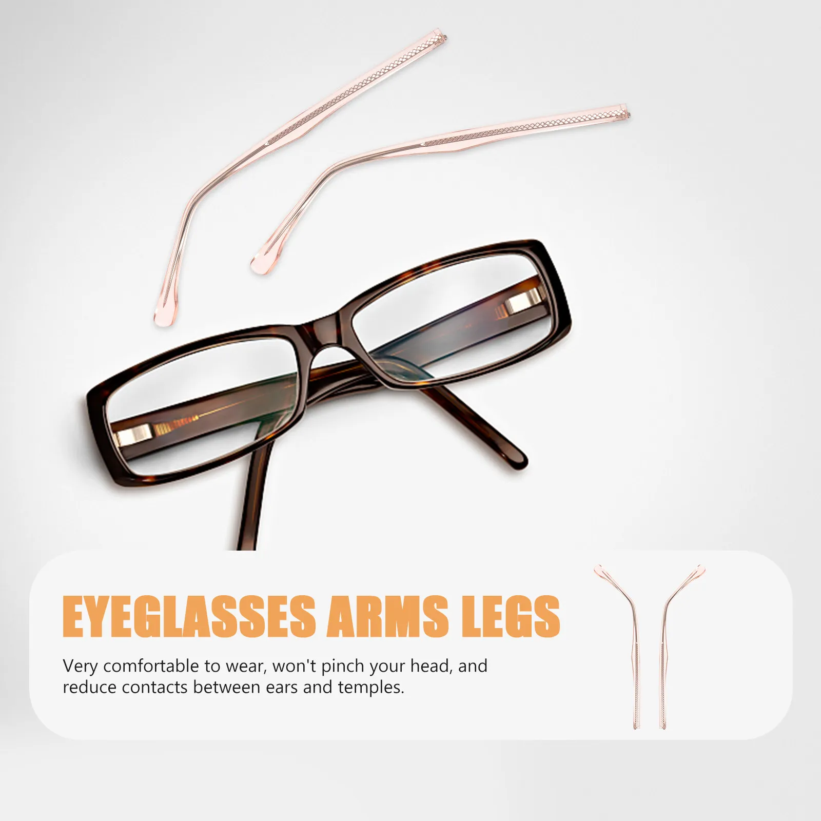 

1Pair Metal Eyeglasses Replacement Temple Sturdy Comfortable Adjustable Arm Legs for Most Glasses Repair Kit Eyeglass Parts