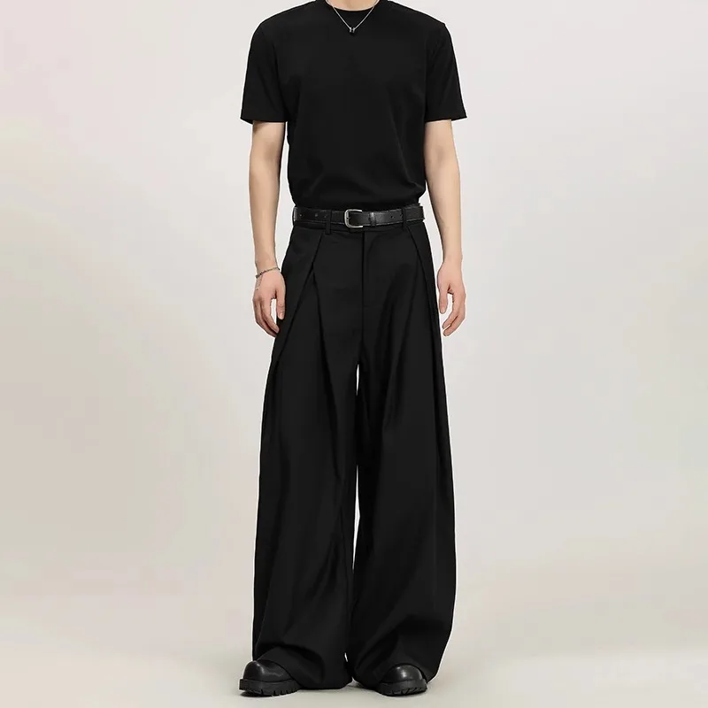 

American Retro High Waist Wide Leg Pants Men Women Loose Design Street Straight Casual Trousers Summer Youth Faion