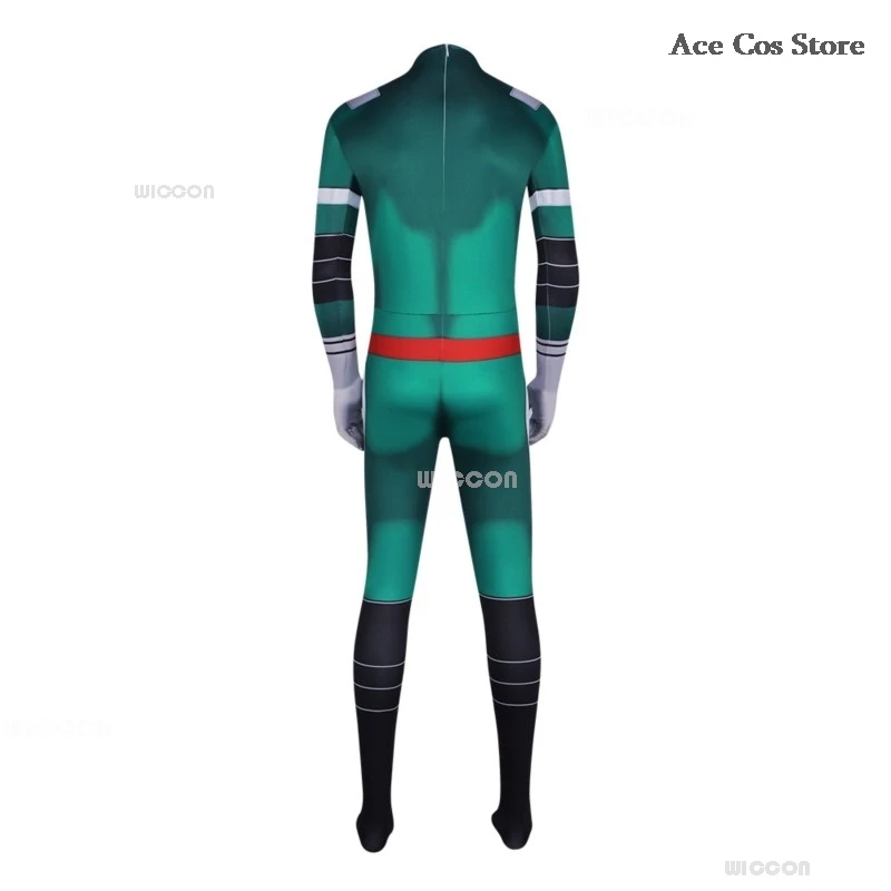 Anime mój Cosplay bohater Midoriya Izuku kombinezon Deku Battle przebranie na karnawał Unisex zestaw kostiumów peruka Anime akademickie ubrania