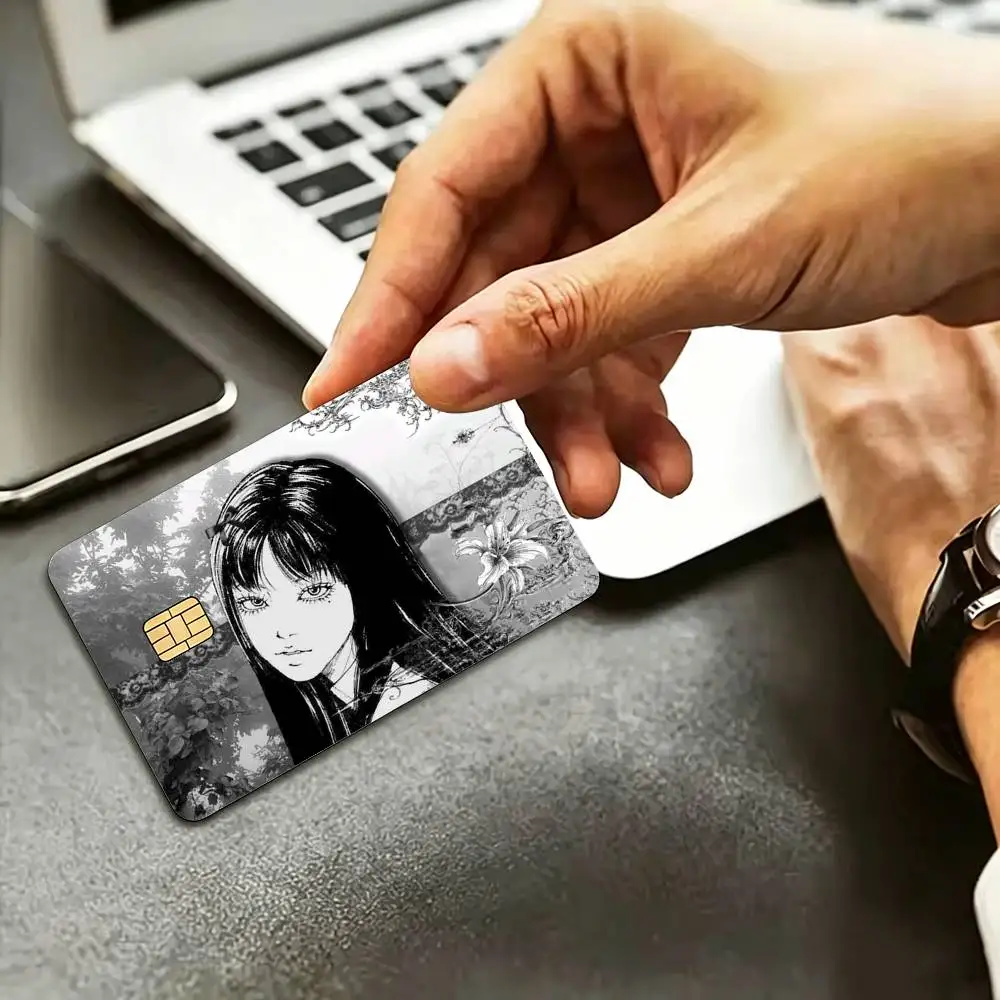 J-Junji Itos T-Tomies HD Waterproof Credit Card Stickers Silicone Decals For Chip Game Cards Gift