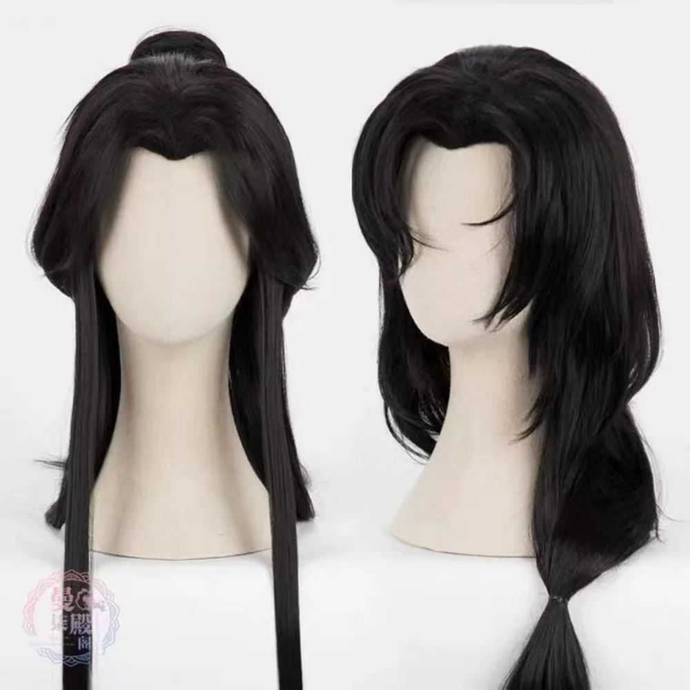 Hua Cheng San Lang Wig Heaven Officials Blessing Cosplay Tian Guan Ci Fu Huacheng Xie Lian Cosplay Black Hairs Cosplay Wig+Cap