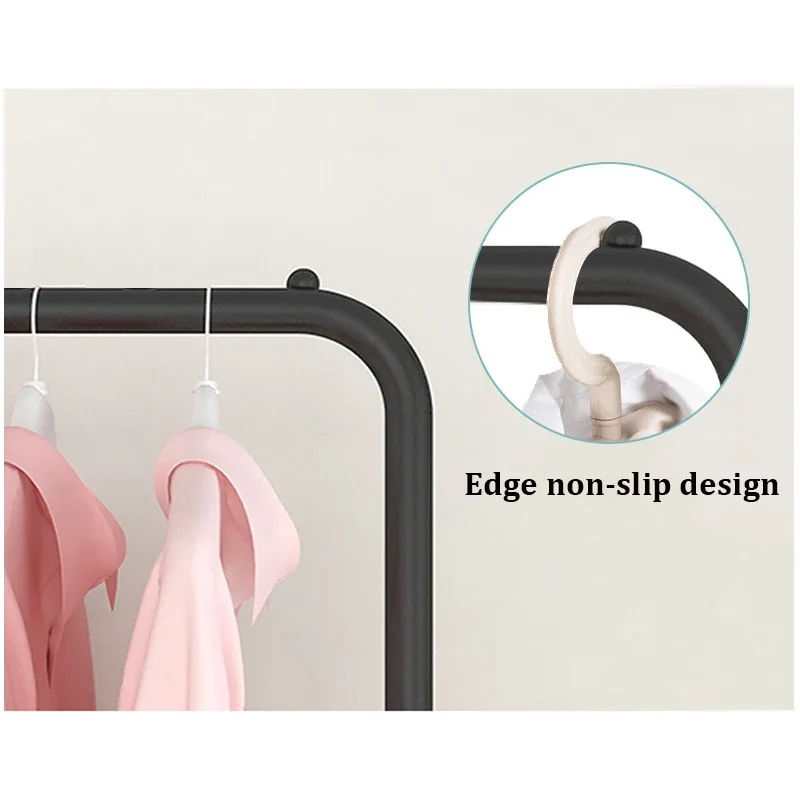 Steel Cloth Rack Bedroom clothes handger Double Rack Hanger floor cloth hook