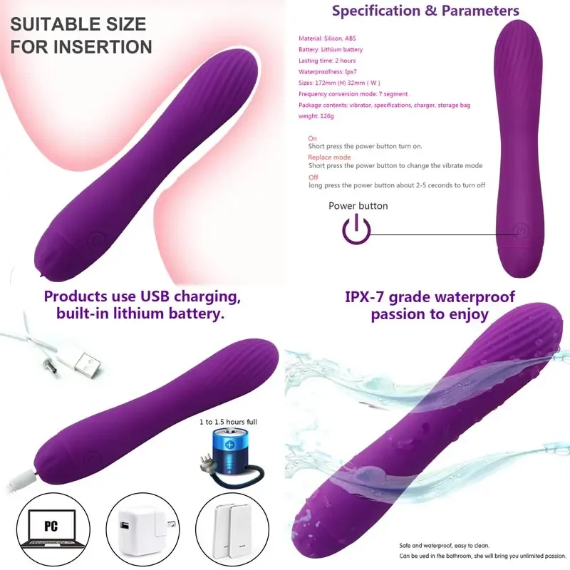 Powerful Clitoral Stimulator Wand Masturbation Rechargable See-through Panties Women Bottom For Man Penis Outside Vibrator