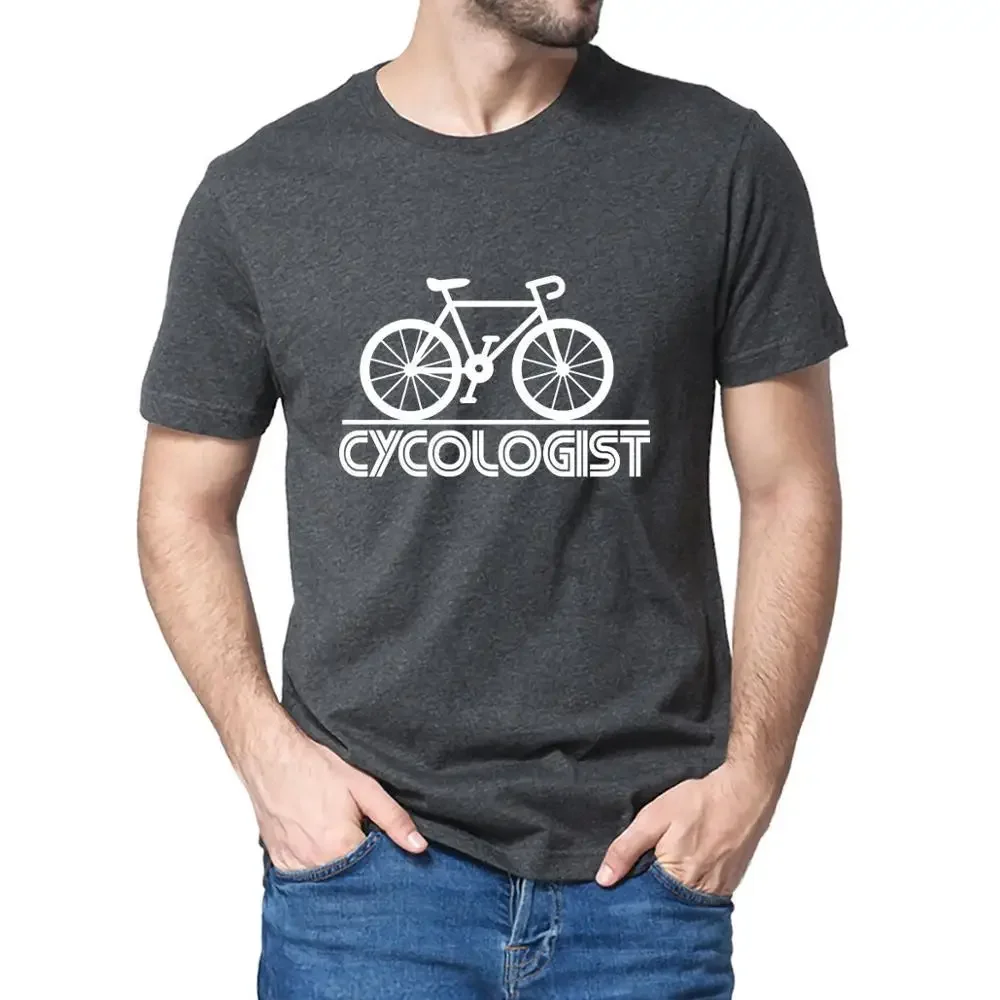 Funny Premium Cotton Cycologist With Bike Funny Bicycle Fanatic Cyclist Bike Rider Men T-Shirt Funny Unisex Women Tshirts