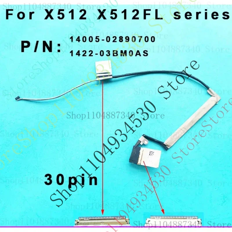 Cabo de vídeo QZC Laptop LCD LVDS EDP para Asus VivoBook x512 x512uf x512fl x512uf x512fa 1422-03b20as 14005-02890400 LVDS flex
