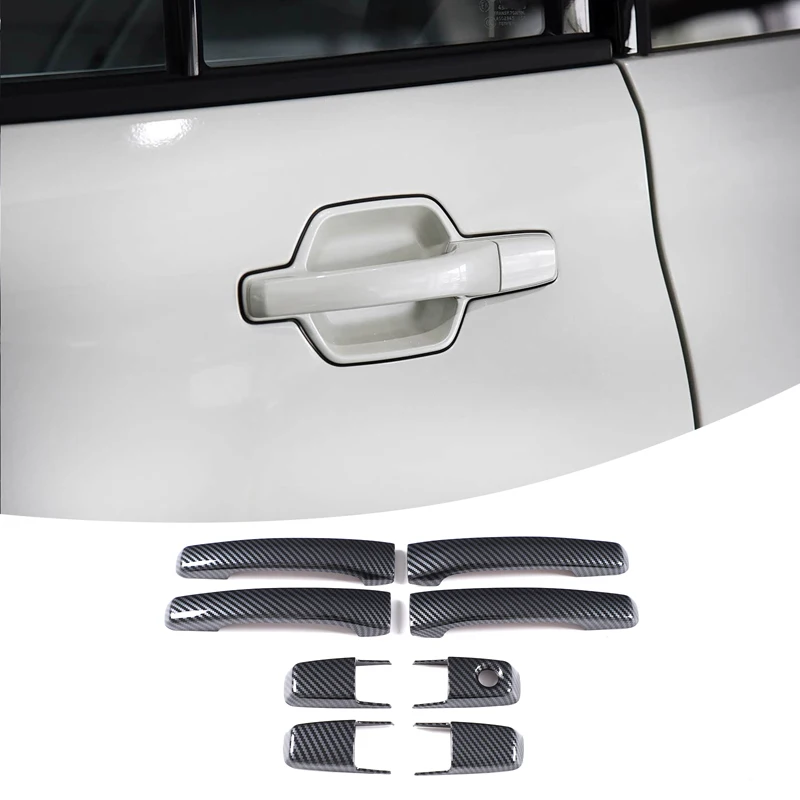 

For 20-21 Nissan Frontier/19 Mitsubishi Pajero Car Exterior Door Handle Decorative Cover ABS Carbon Fiber Car Accessories