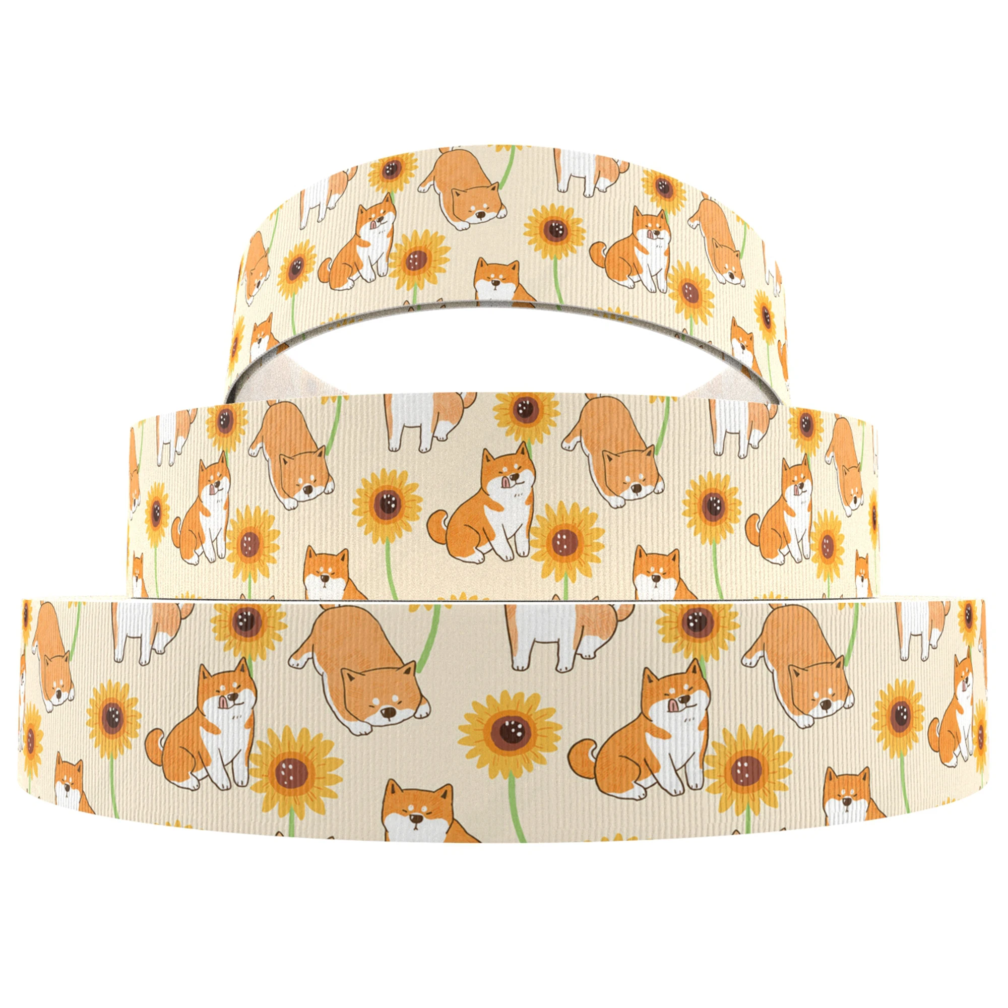 5Y Dog Duck Cat 25mm/75mm Grosgrain Ribbon Fabric Gift Wrapping DIY Sewing Wrapping Art Sewing Bow-knot Crafts Home Packing