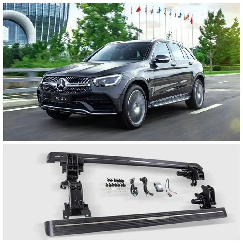 

For Benz GLC X253 GLC200 GLC260 GLC300 2019 2020 2021 2022 Electric Automatic Running Boards Side Step Bar High Quality Pedals