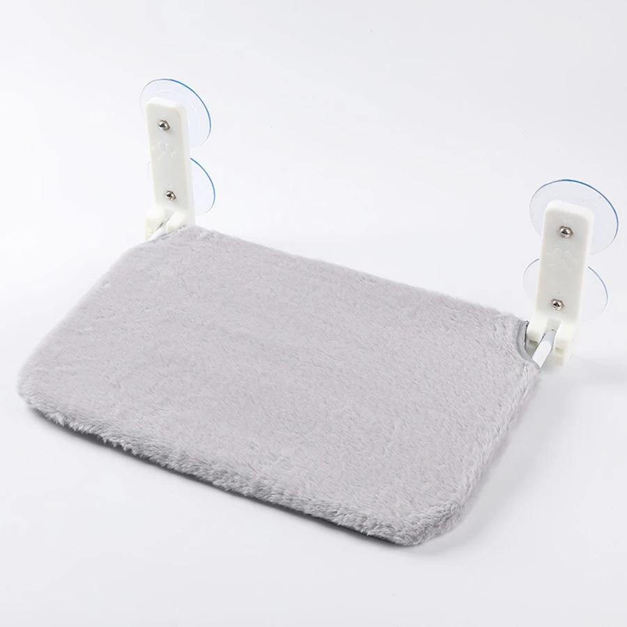 Montage gratis opvouwbare kattenhangmat pluche mesh kattenraam muur springplatform dubbele zuignap kattenhangmat