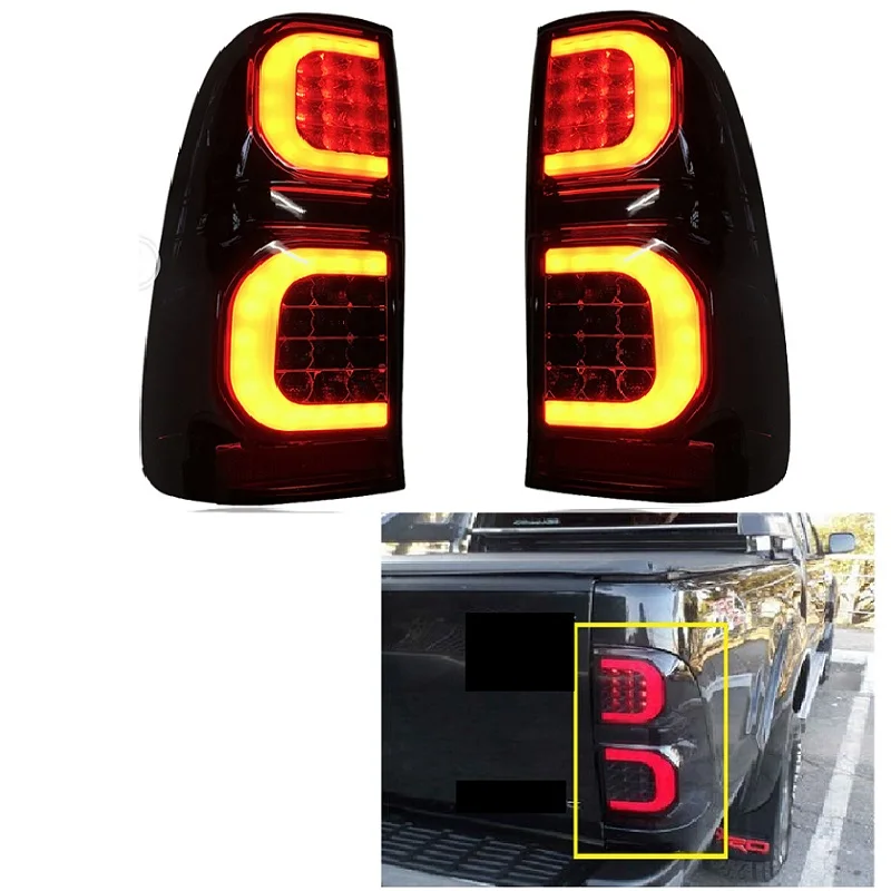 Led Rear Lights Tail Lamp Fit For Hilux Vigo 2005-2014 Car Rear Brake Light Rear Lamp High additional Lights 2006 2007 2008 2009