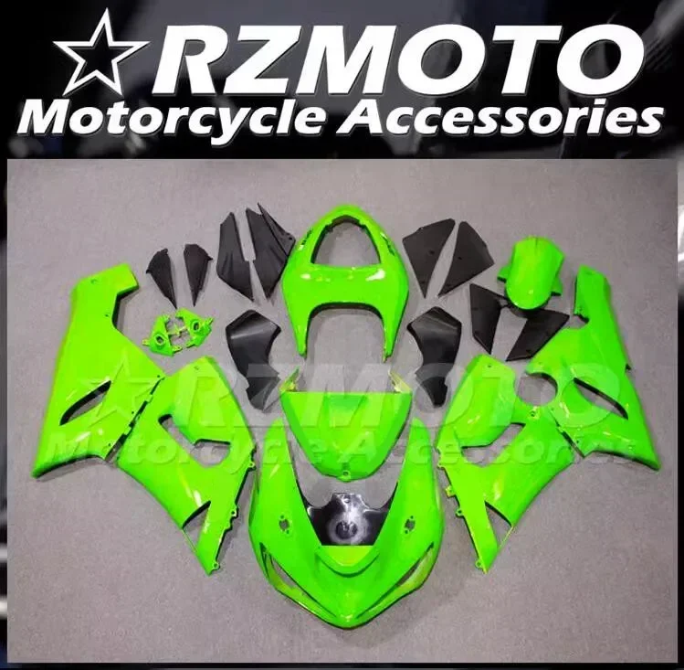 4Gifts New ABS Full Fairings Kit Fit For KAWASAKI ZX-6R ZX6R 636 2005 2006 05 06 Bodywork Set Custom Green