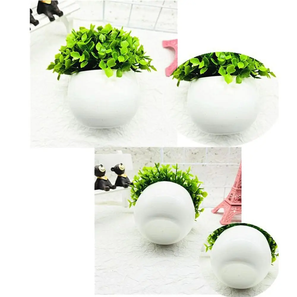 Green Artificial Plant Bonsai Eucalyptus Pine Needle Simulation Flowerpotted Plastic Flowerpot Accessories Faux Greenery Potted