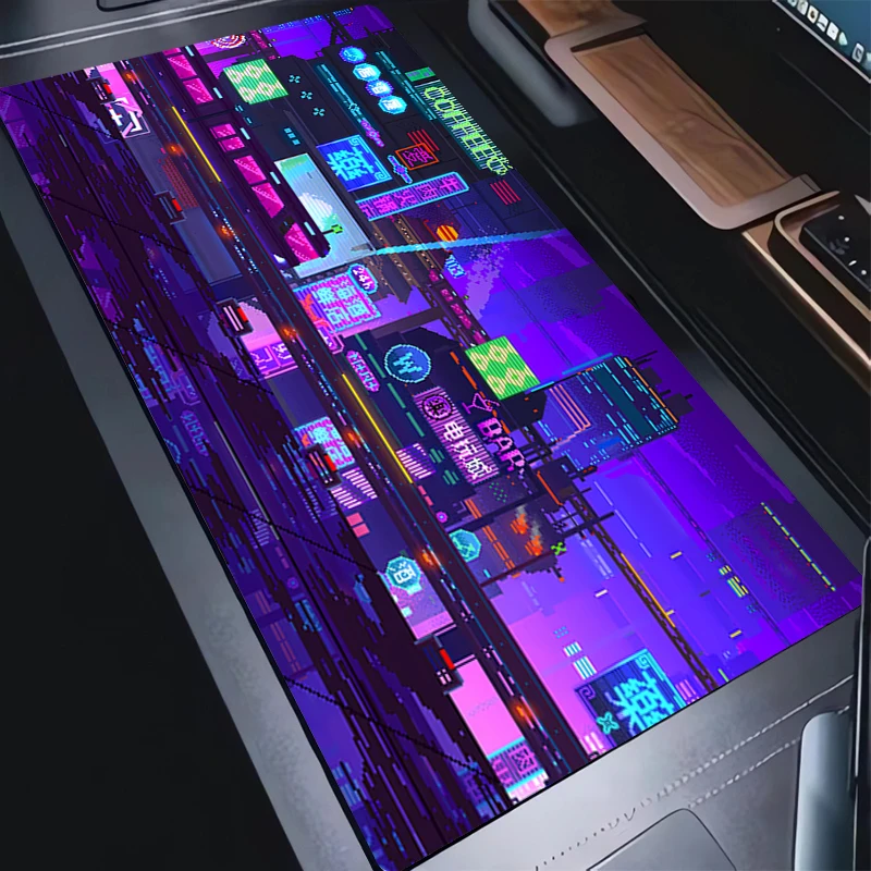 

Коврик для мыши, игровой коврик с аниме-дизайном, коврик для мыши в стиле пиксель-арт, резиновый настольный коврик, нескользящий коврик для ПК, ноутбука, аксессуары для геймеров, коврик для клавиатуры, фиолетовый коврик