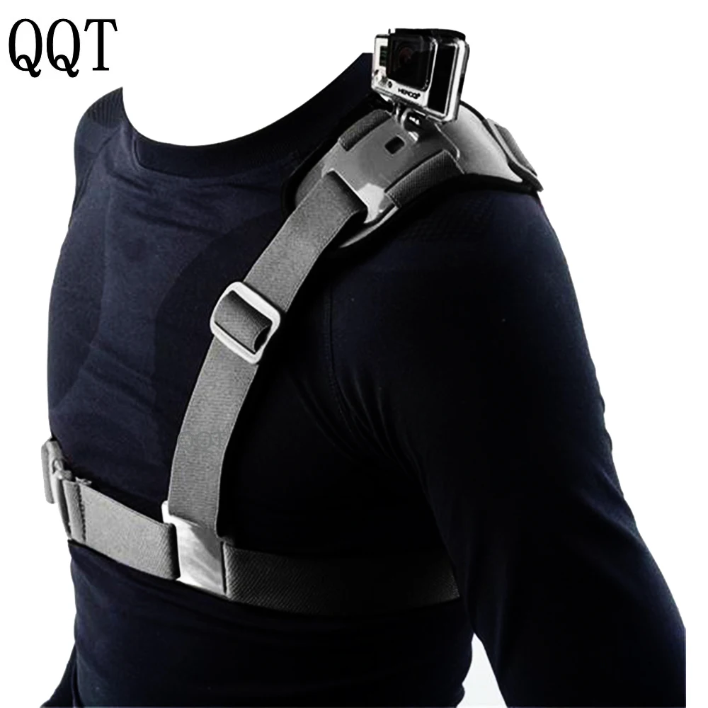 QQT for Accessories Gopro Shoulder Strap Mount Chest Harness Adapter For Go Pro Hero11 10 9 8 7 6 5 4 3Black Edition Xiaomi Yi