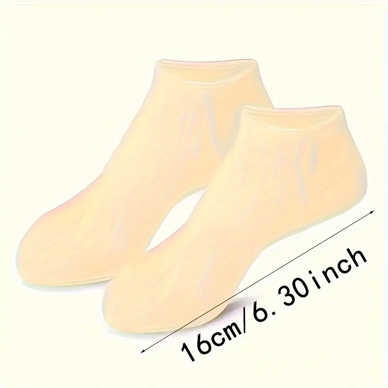 2er-Pack feuchtigkeitsspendende Fußmasken aus ultraweichem Silikon für trockene, rissige Füße – Paar mit Feuchtigkeitscreme zur Peeling-Fußpflege