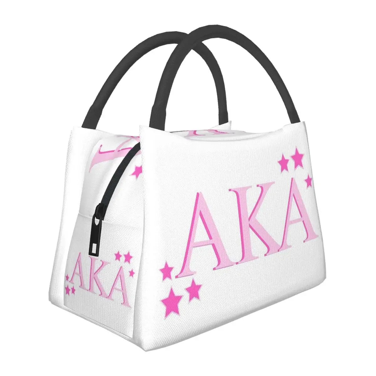 Pink Kappa With Stars Lunch Bags Insulated Bento Box Lunch Tote Picnic Bags Cooler Thermal Bag for Woman Kids Work