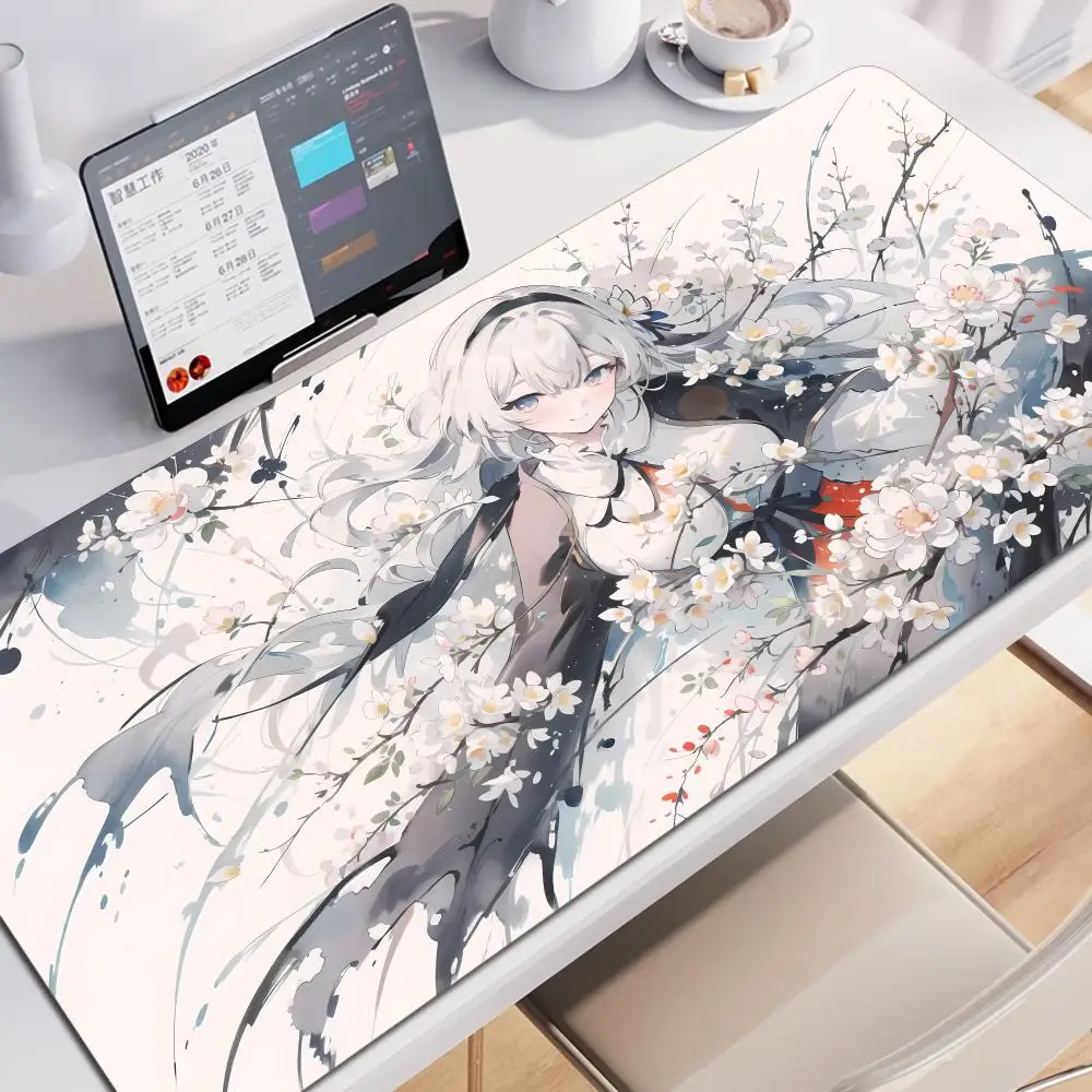 Mouse pad XXL speed e-sports players Office Laptop Computer Keyboard Pad H-honkai Star Rail Firefly Non Slip Desk Mat Mousepad