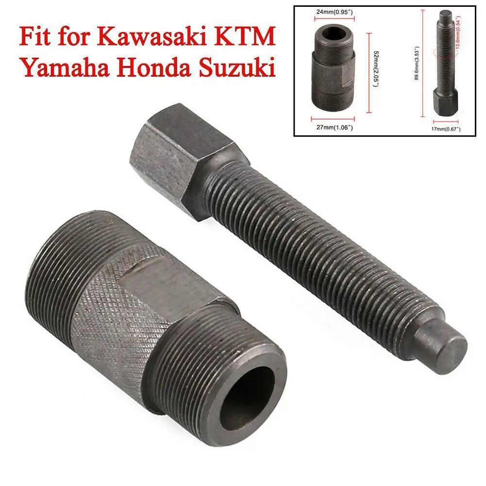 Engine Magneto Flywheel Puller Double-head Code Rotor Puller Multifunctional 24/27mm CG125 GY6 50 125CC Repair Tool