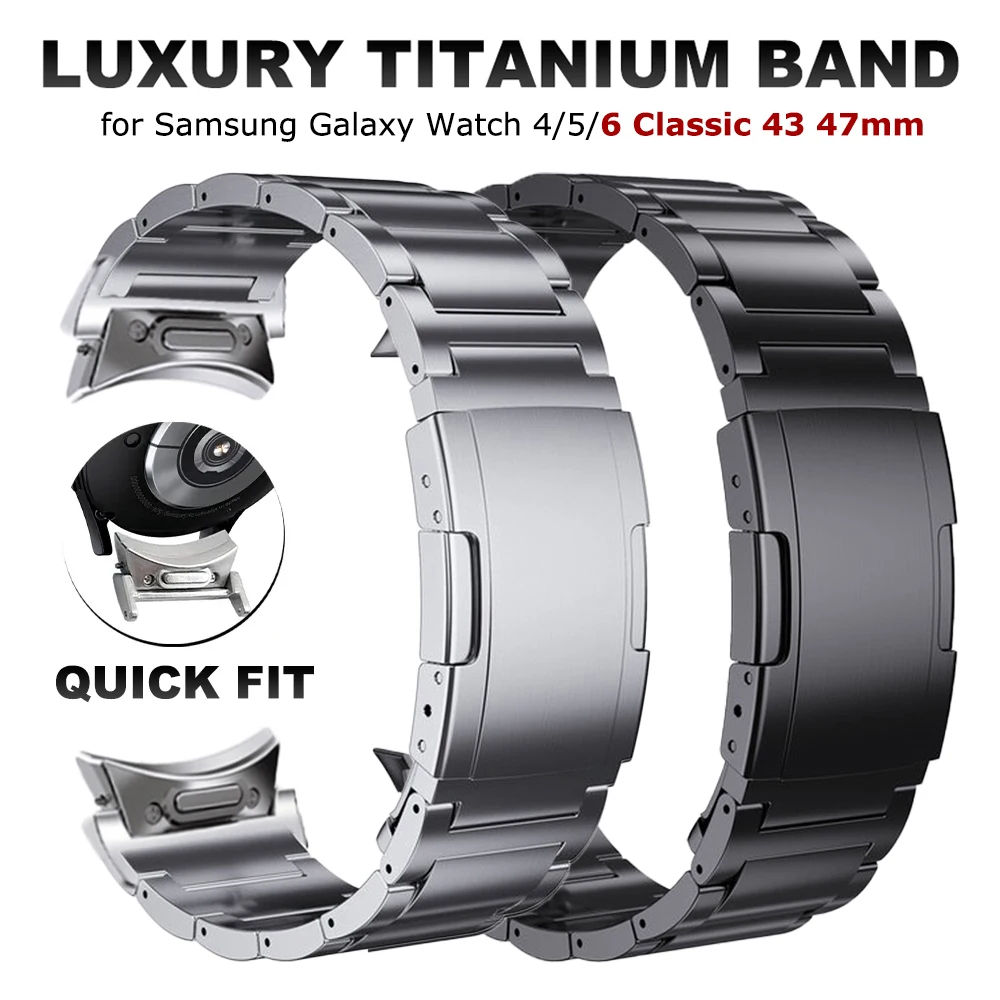 

No Gap Titanium Strap For Samsung Galaxy Watch 6 Band Classic 47mm 43mm 40 44mm 5Pro 45mm 4Classic 42mm 46mm Quick Fit Bracelet
