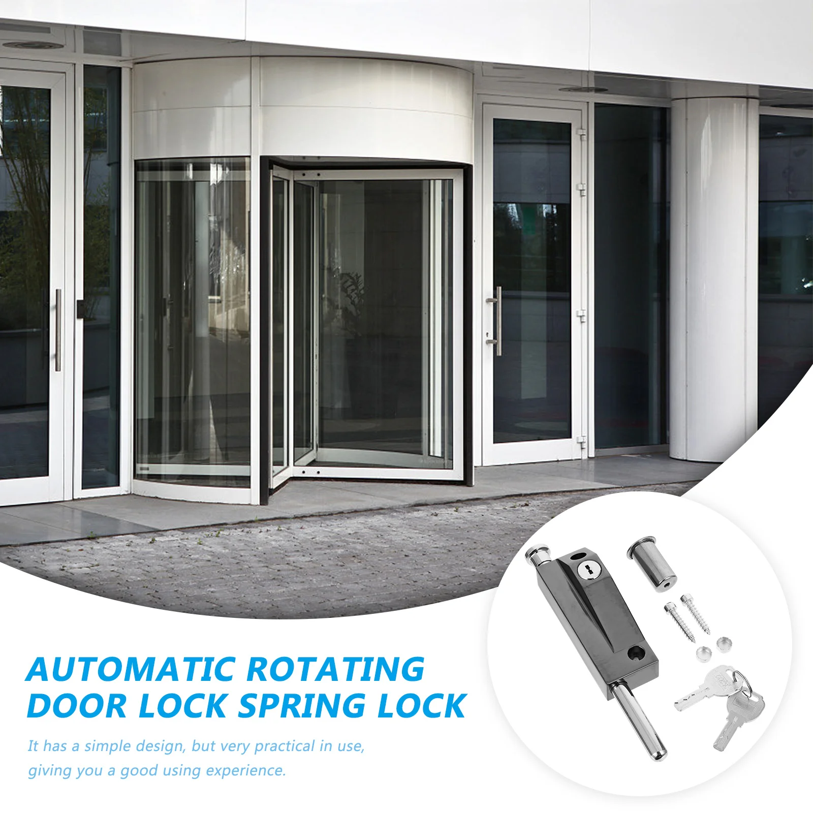 

Zinc Alloy Spring Latch Heavy Duty Wood Door Bolt Lock Rust Proof Smooth Surface Metal Revolving Door Lock For Home