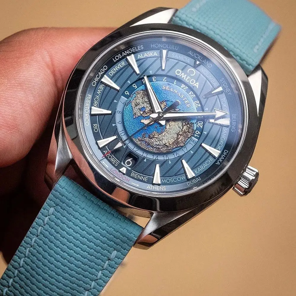 FKM Rubber Sailcloth Watch Strap 18mm 19mm 20mm 21mm 22mm Watch Bands Fit For Omega Seamaster 150 Omega Speedmaster Swatch