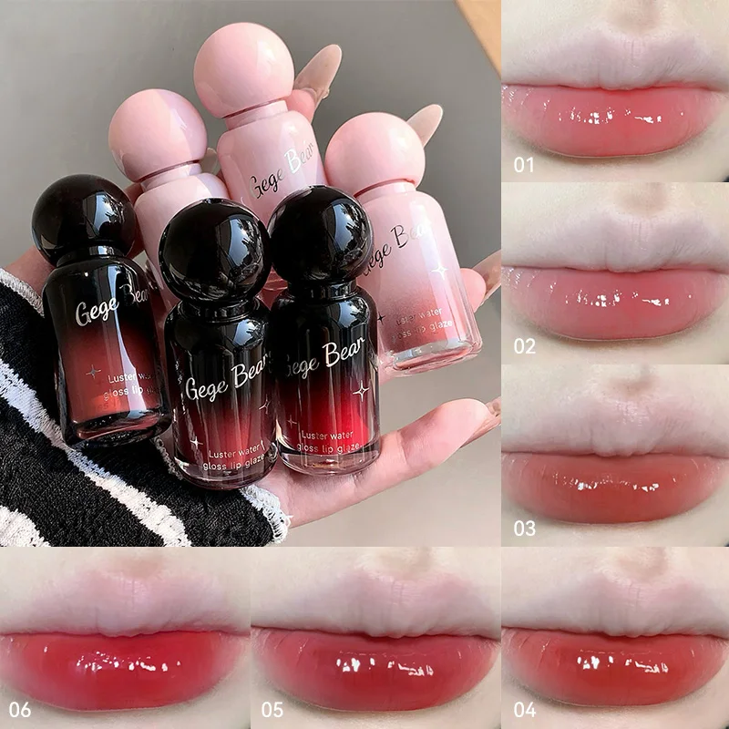 ลิปกลอส Gege Bear Radiant Glass - Instant Manga Pout ผิวกระจกใส ไวท์เทนนิ่ง และใช้งานง่าย