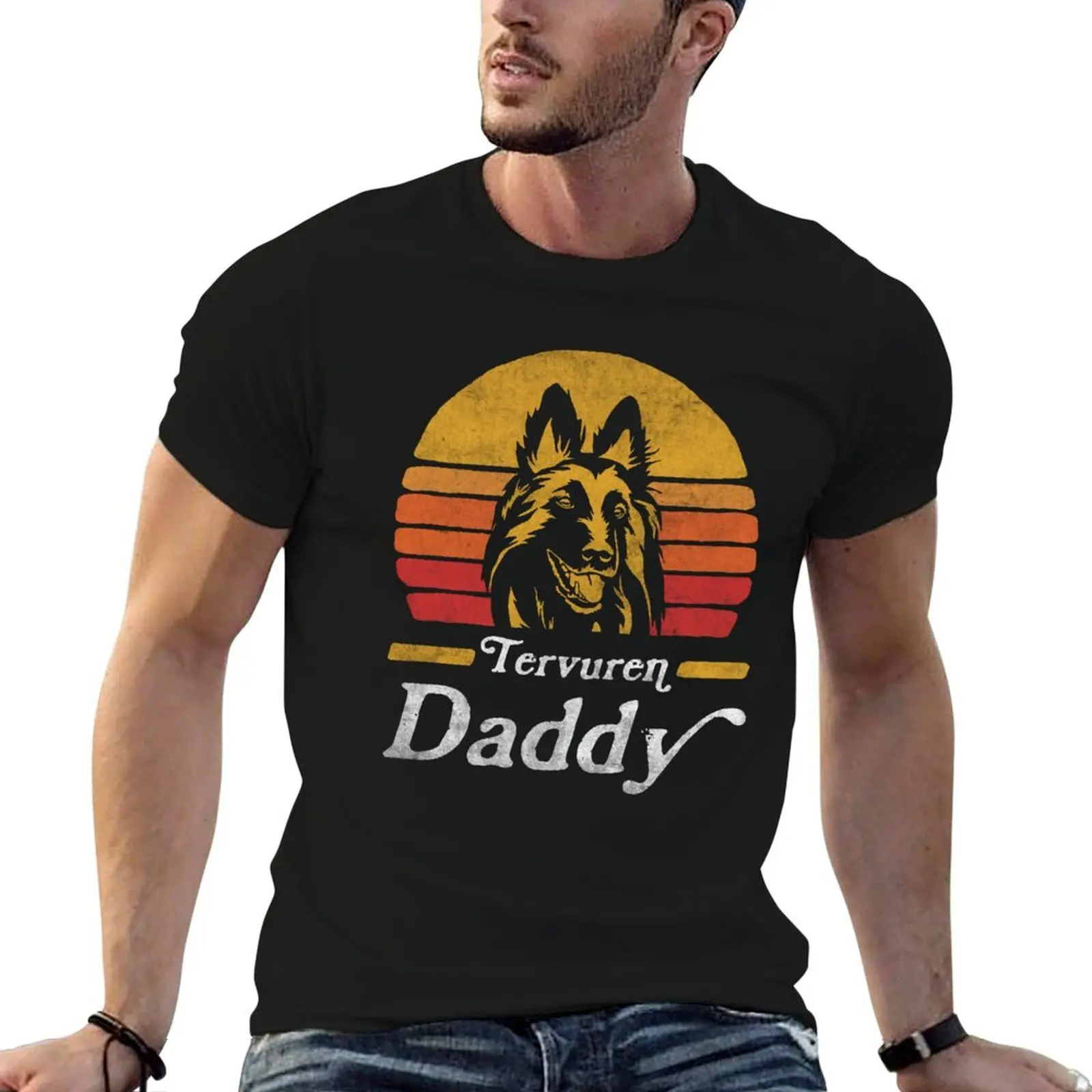 

Retro Vintage Belgian Tervuren Daddy T-Shirt t shirt man casual man t shirt designer T-Shirt
