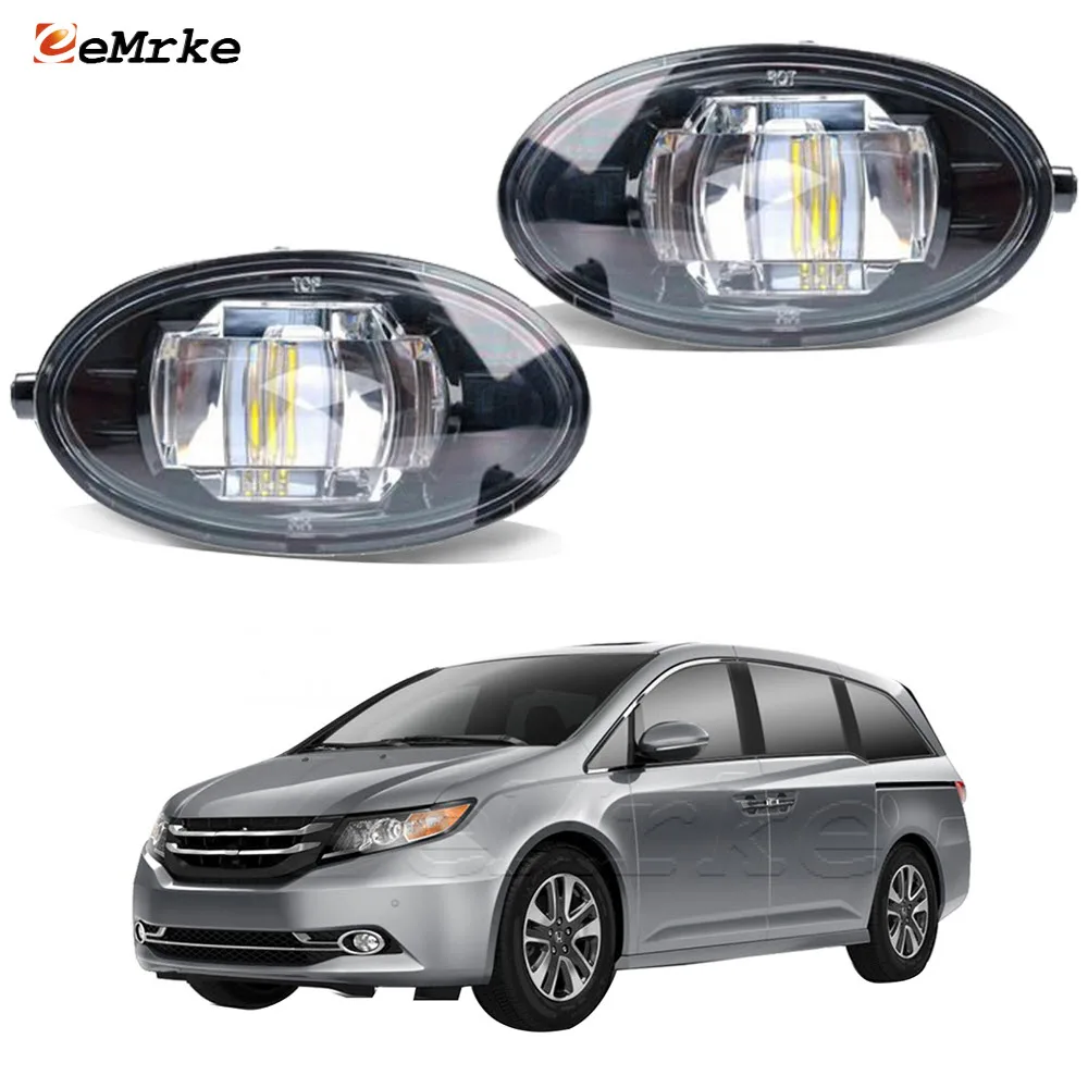 

Upgrade LED Fog Lights Assembly for Honda Odyssey North America 2014-2017 Car PTF DRL with Clear Lens Daytime Running Light