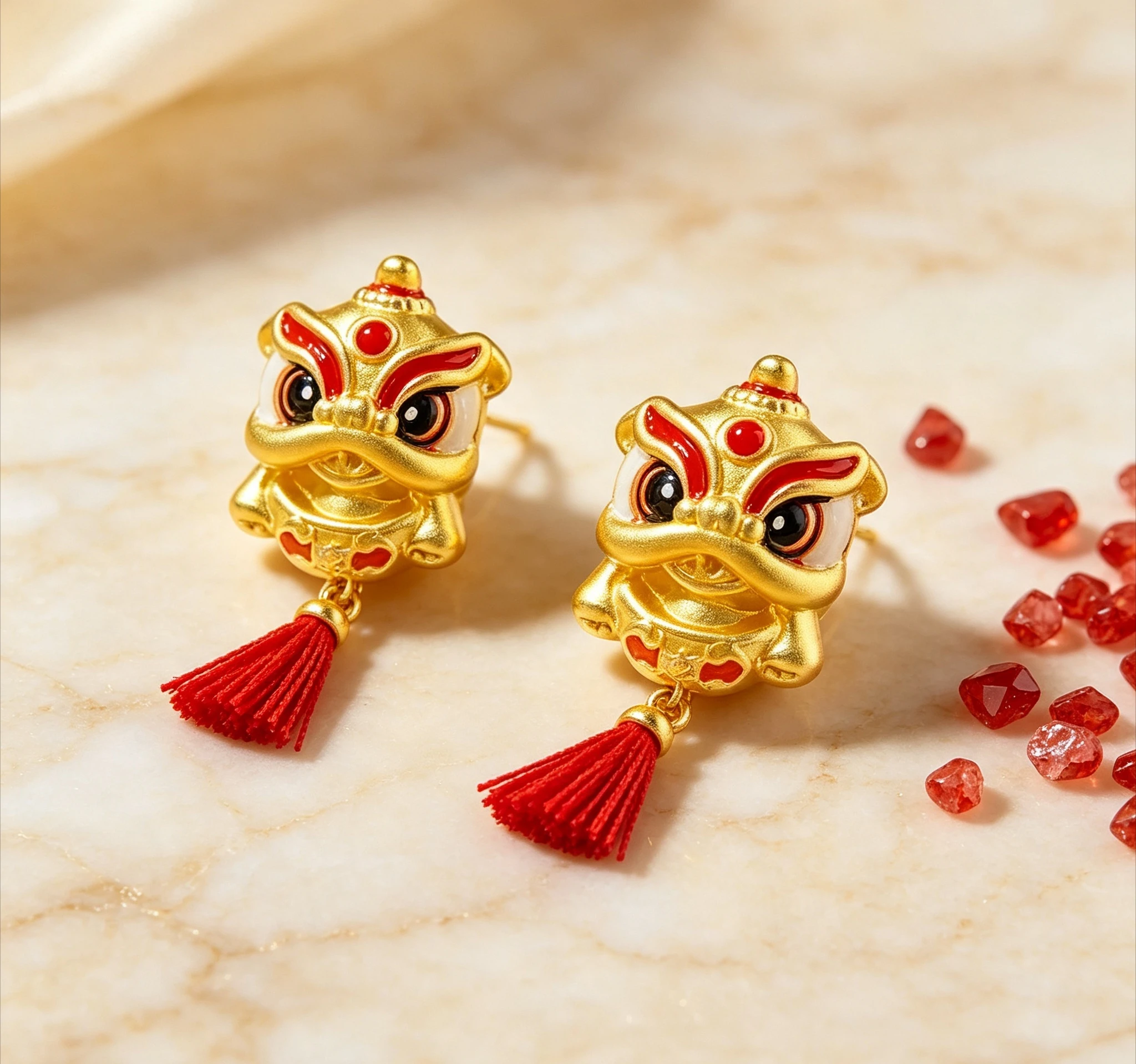 999 real gold charms 24k pure gold lion charms gold beads Giving gifts for friends