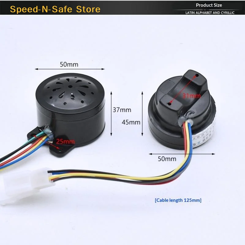 3/4-in-1 Electric Tricycle Safety Horn Buzzer Turn Signal Anti-theft Reversing Voice Reminder for Daily Commuting
