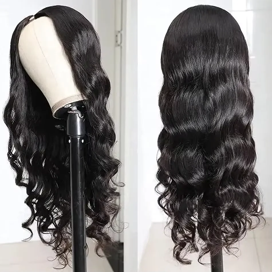 

250% V Part Wig100% Human Hair Wear Go Remy Raw Human Hair No Glue Бразильские свободные волнистые V-образные парики из человеческих волос для женщин