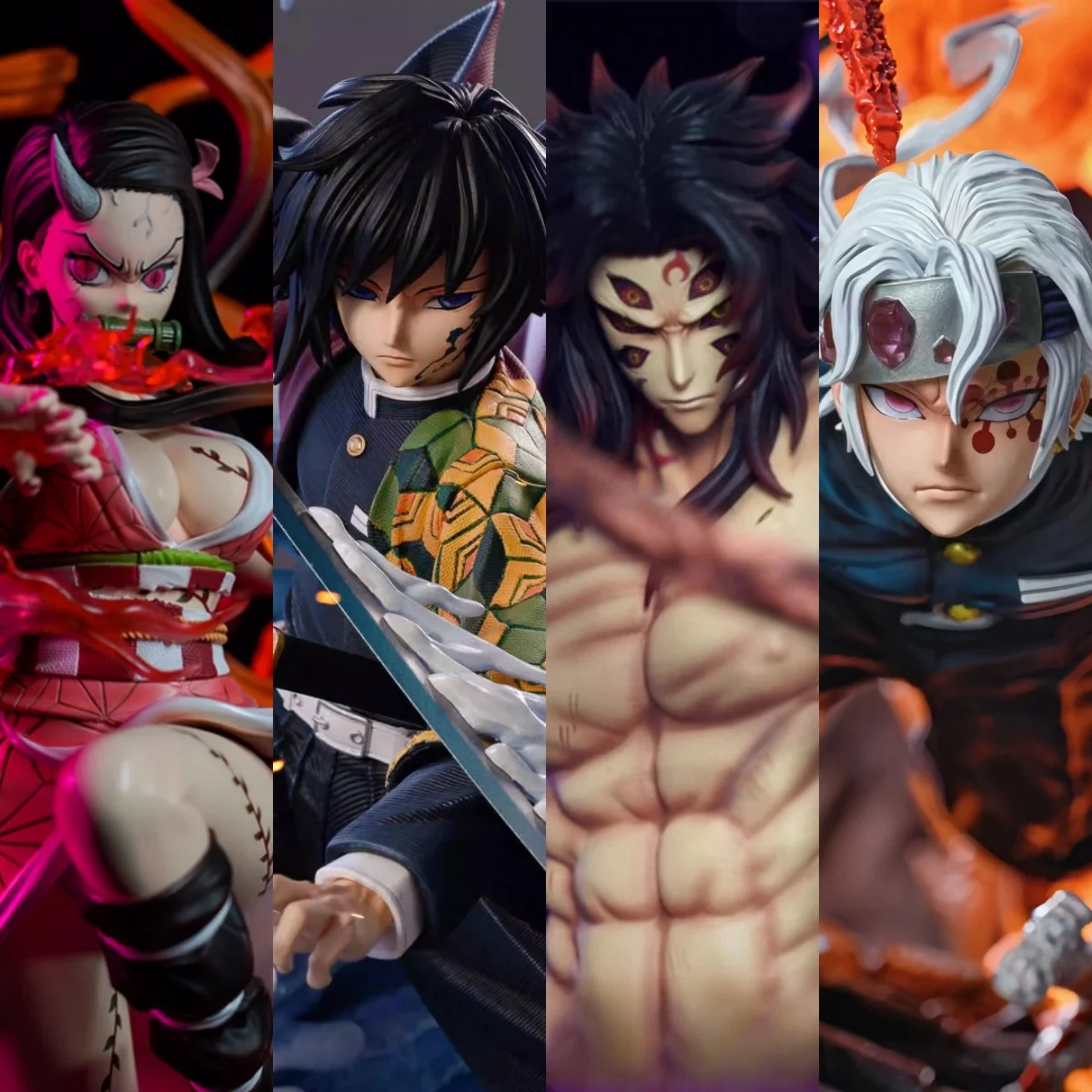 Demon Slayer Anime Figures Mystery Box, Kamado Nezuko, Tanjirou, Hashibira Inosuke, Surprise Box, Presente de Aniversário, 10-30cm